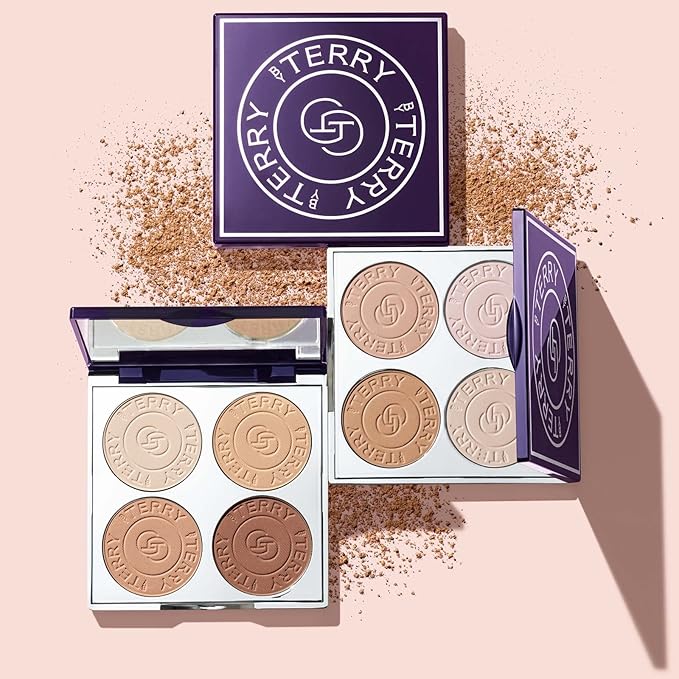 By Terry Hyaluronic Hydra-Powder Palette, 4-Shade, Vegan Contour Palette For Flawless & Matte Complexion, Fair to Medium