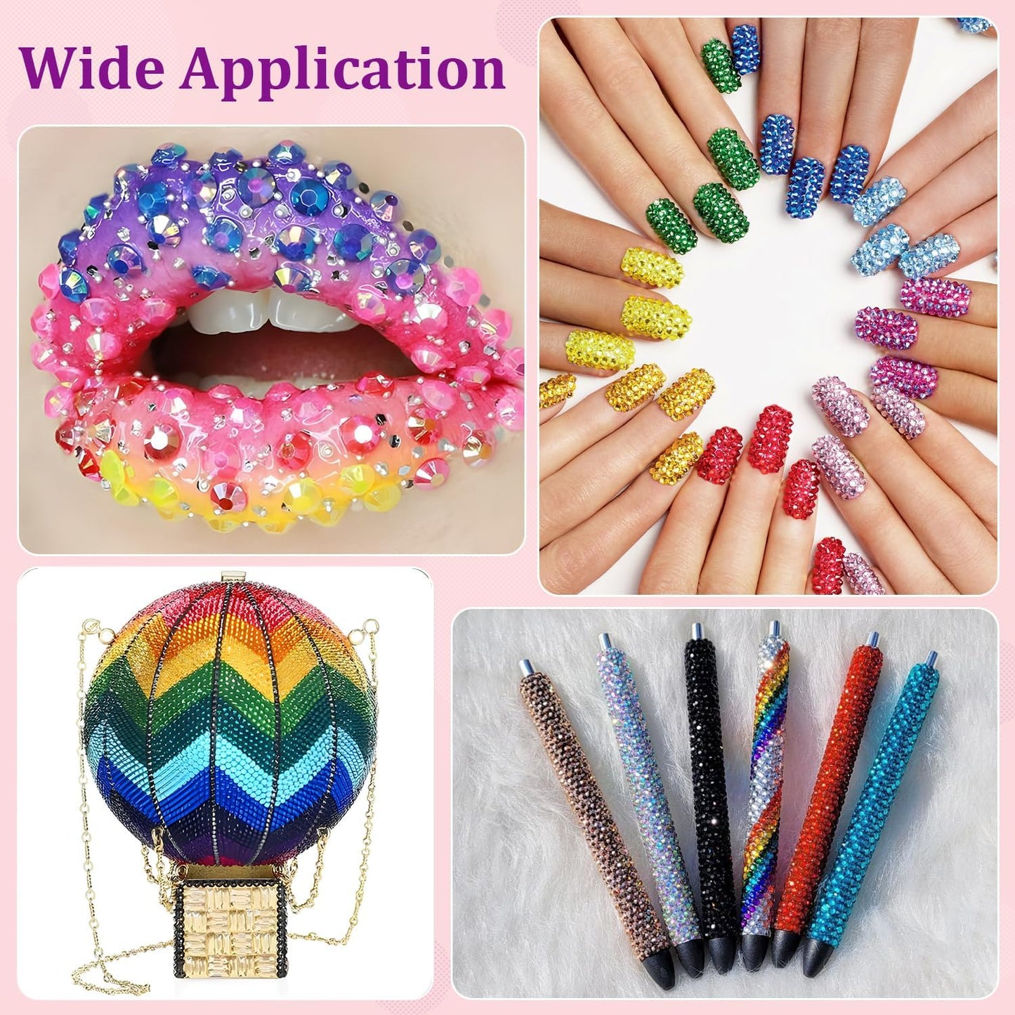 2 Boxes Jelly Rhinestones for Bedazzling, 19200Pcs 4mm & 5mm Multicolor Flatback Resin Gems for Crafting, Bedazzler Kit with 2Pcs 10ml B7000 Jewelry Glue for DIY Crafts Book Fabric Decor Nail Art