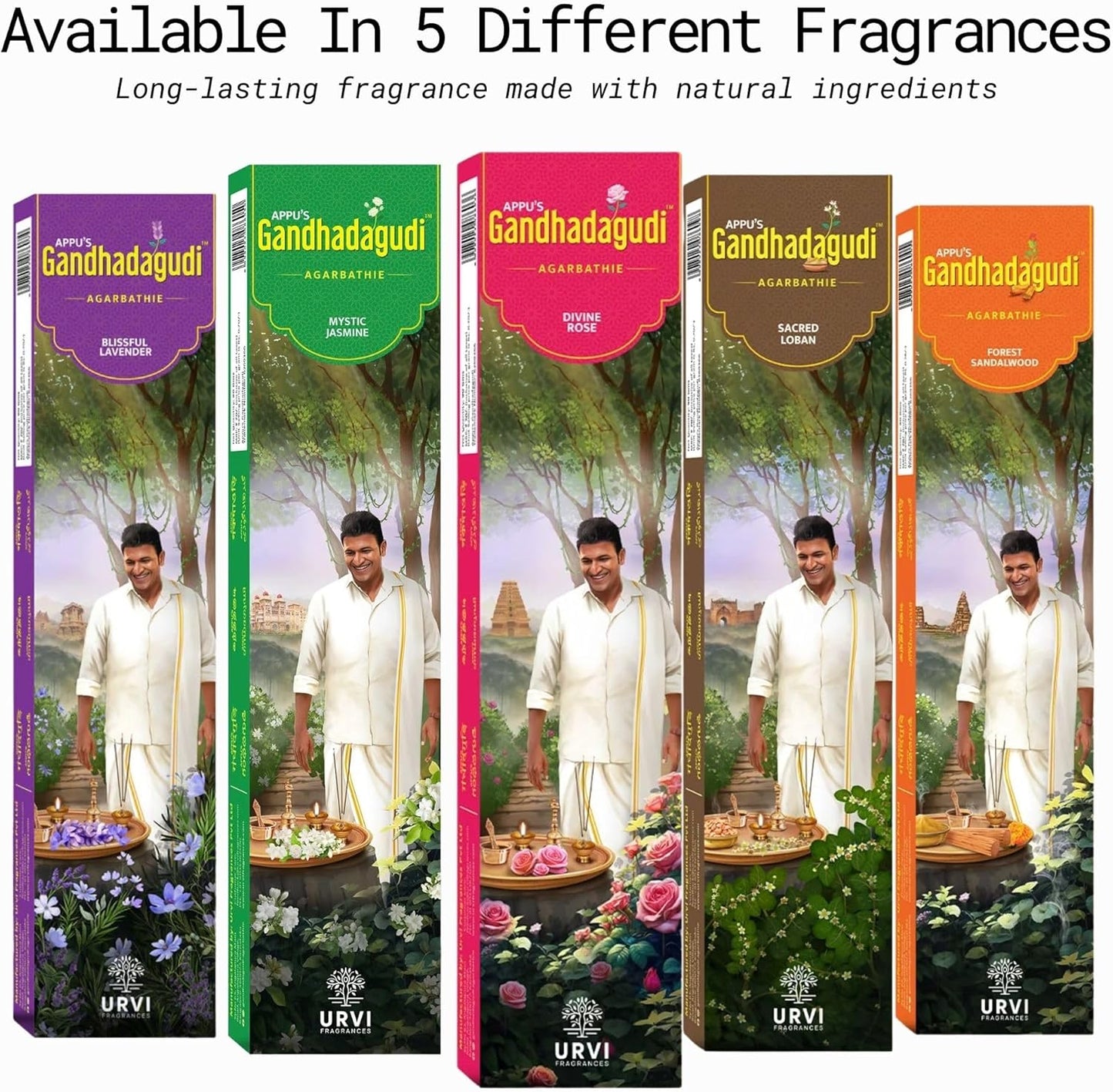 APPU'S Gandhadagudi Forest Sandalwood Incense Sticks – 100g | Handmade, Toxin-Free, Long-Lasting Fragrance | Natural Resin Aroma for Meditation, Yoga & Home Use