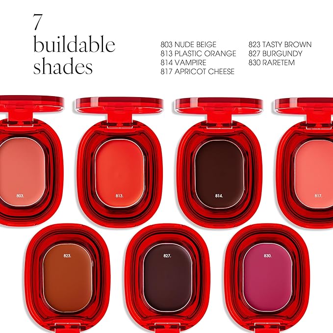 AIR LIPS 814 VAMPIRE, Lip & Cheek, Natural Soft Matte Finish & Buildable, Airy Formula (1.2g, 0.003 oz.)