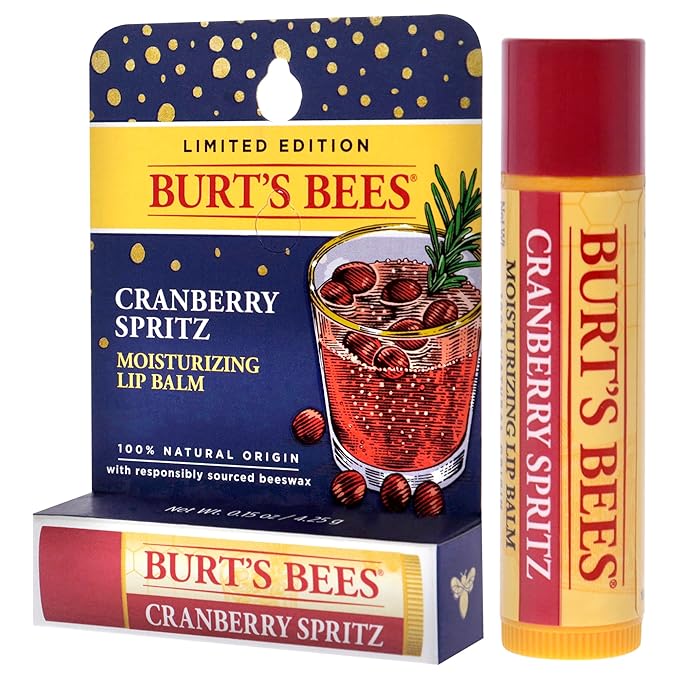 Cramberry Spritz Moisturizing Lip Balm by Burts Bees for Unisex - 0.15 oz Lip Balm