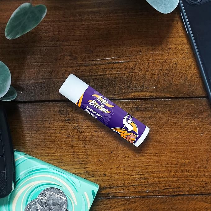 FANMATS 34703 Minnesota Vikings Smooth Mint SPF 15 Lip Balm
