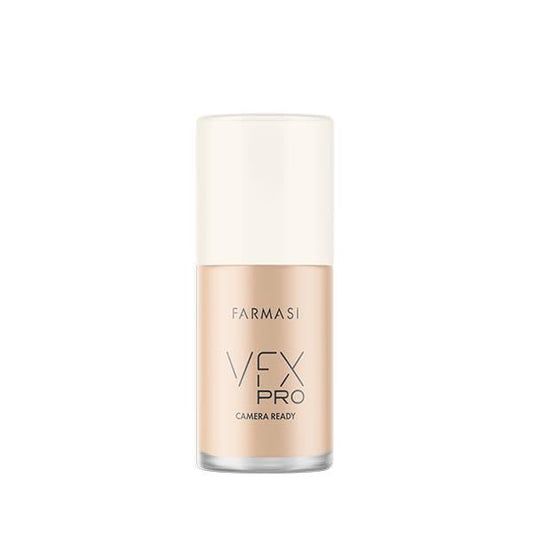 FARMASi Vfx Pro Foundation, Full Coverage Liquid Cream, Lightweight Long Lasting Coverage, Breathable Skin Moisturizer with Color True Matte Blending, Face Makeup, 1 fl. oz / 30 ml - Warm Medium 18