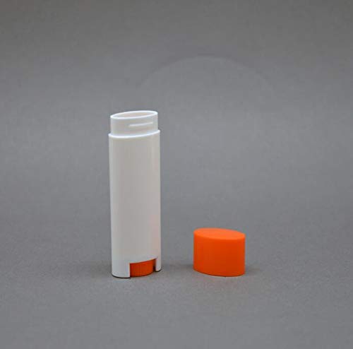 5ml 50Pcs Empty Oval Deodorant Lip balm Tubes Containers Twist-up Refillable Containers for Lipstick,Chapstick,Homemade Lip balm,DIY Deodorants(Pink White)