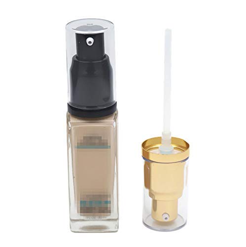 2Pack Foundation Pump Compatible with Maybelline Fit Me Liquid Foundation Makeup (Gold+Black)