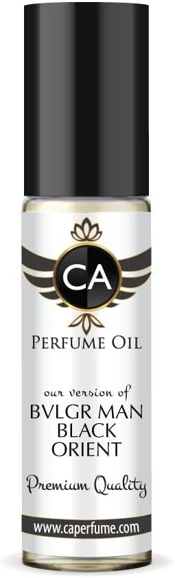 CA Perfume Impression of Bvlg Man Black Orient For Men Replica Fragrance Body Oil Dupes Alcohol-Free Essential Aromatherapy Sample Travel Size Concentrated Long Lasting Attar Roll-On 0.3 Fl Oz/10ml