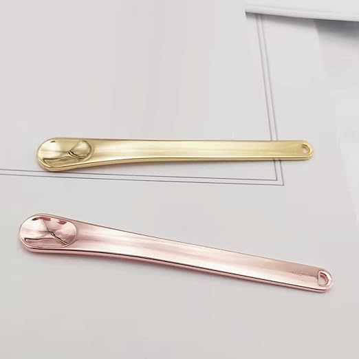3 Pieces Alloy Makeup Spatula Eye Cream Spoon Beauty Scoop Mini Spoon Makeup Beauty Spoons Mini Cosmetic Skincare Spatula for Cream Lotions, 3.54 x 0.43 inches, Gold, Silver, Rose-Gold