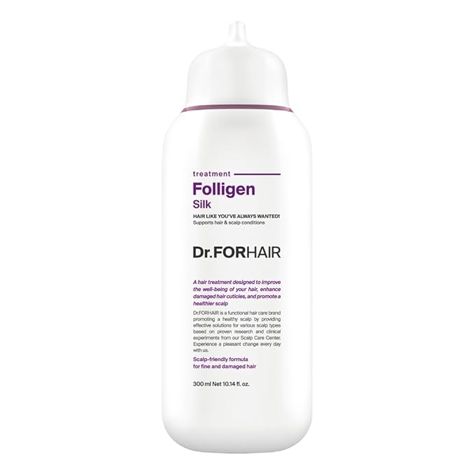 Dr.FORHAIR Folligen Silk Treatment 300 ml/10.14 fl. oz. | Damaged Scalp And Hair Care | Gentle, Nourishing & Strengthening
