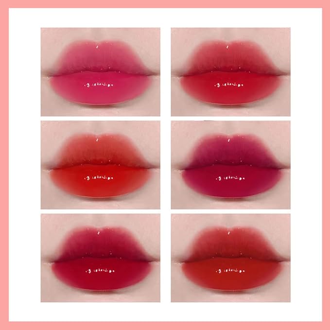 6 Colors Lip Tint Stain Set, Korean Velvet Watery Lip Stain Moisturizing Mini Liquid Lipstick, Multi-use Lip and Cheek Tint, Long lasting Non-Stick Cup Waterproof, Lip Color Makeup