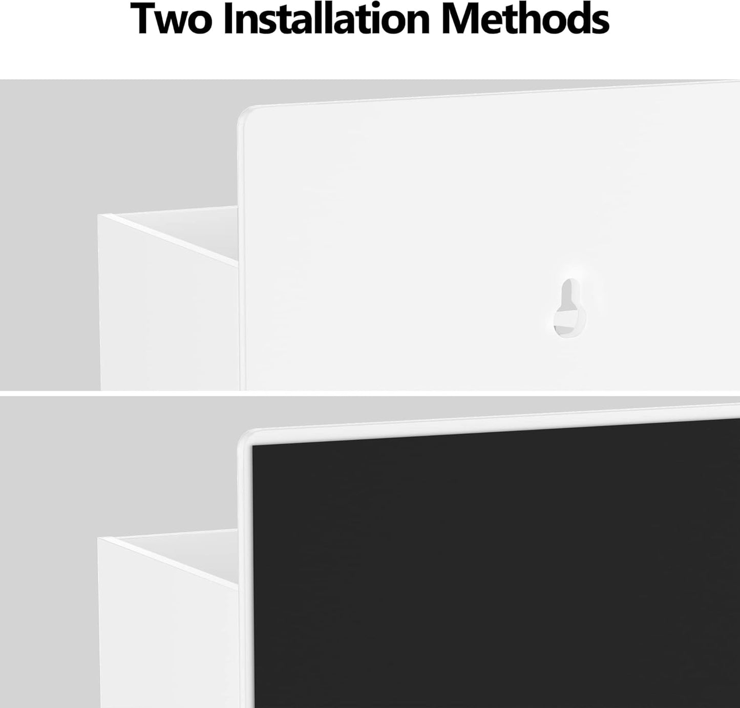 HBlife 2 Pcs Acrylic Magnetic Dry Erase Marker Holder for Whiteboard, Wall Mount 10 Slots Magnet Pen Pencil Holder for Fridge Refrigerator, Locker Organizer Accessories for Classroom Office, White