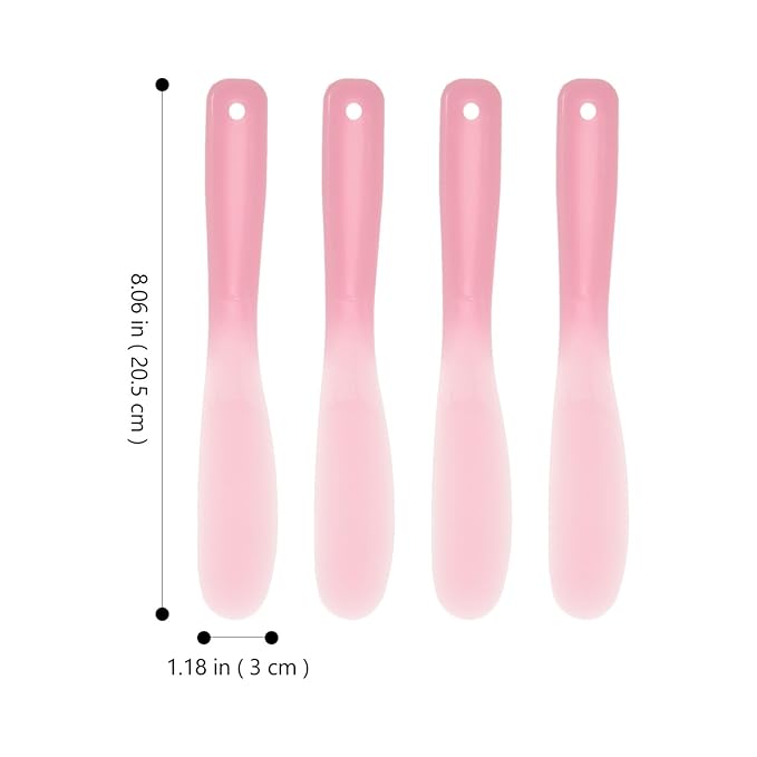 Facial Cream Spatula 10Pcs Mini Cosmetic Spatulas, Silicone Cosmetic Spatula, Mini Cosmetic Skincare Spatula Spoon for Cream, Lotions, Moisturizers Makeup Scoop