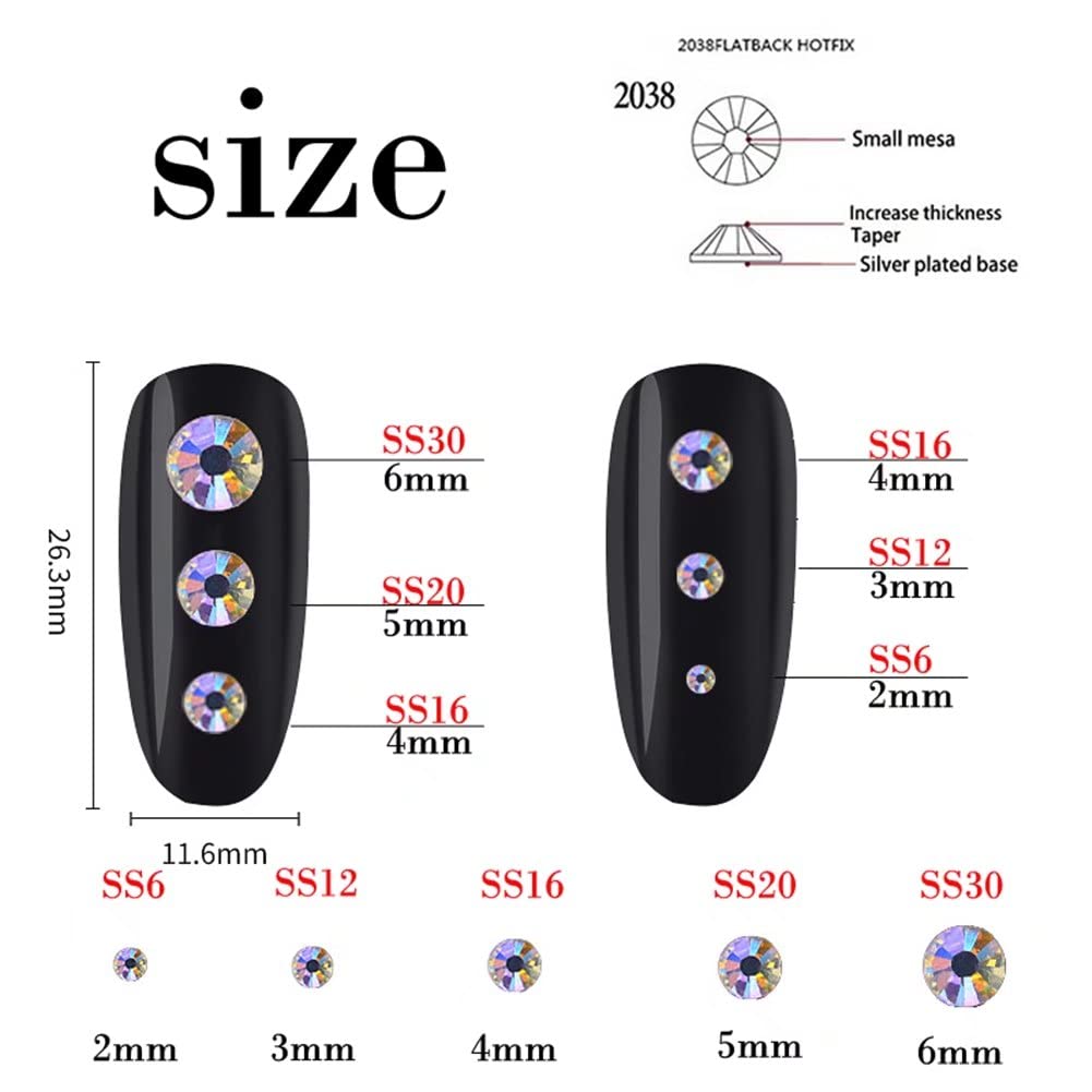 1500 Pieces SS16 4mm Flatback Rhinestones Clear Glass Round Gems Crystals for Nail Art DIY Crafts Clothes Shoes Bags （Rose Red）