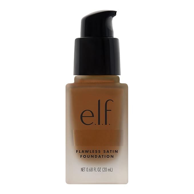e.l.f. Flawless Finish Foundation, Lightweight & Medium Coverage, Semi-Matte Finish, Nutmeg, 0.68 Fl Oz (20mL)