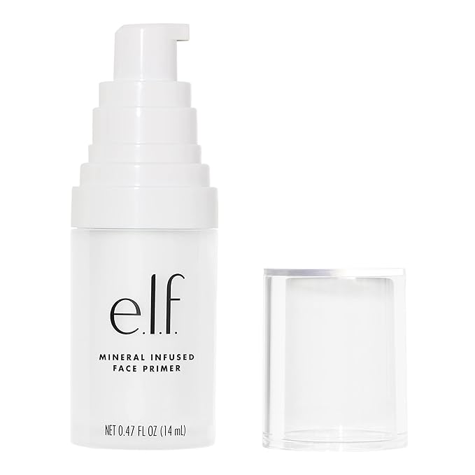e.l.f. Mineral Infused Face Primer, Primer For A Smooth Foundation Base, Fills In Fine Lines & Refines Complexion, Vegan & Cruelty-free, Small