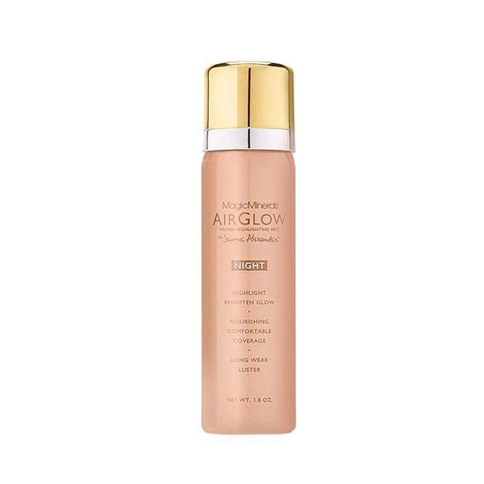 Jerome Alexander MagicMinerals AirGlow Tinted Highlighting Night Mist, Illuminating Airbrush Tinted Moisturizer Spray | Bronze Glow