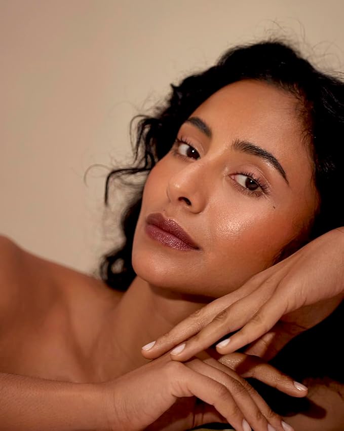 Henné Organics Luxury Lip Tint - Moisturizing, Sheer Natural Color - Nightfall (Dark Red)