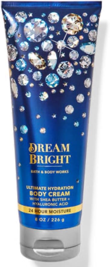 Bath & Body Works - 3 Piece Bundle - Spray - Body Cream - Shower Gel - Full Size and Gift Bag HELLO GORGEOUS (Dream Bright)