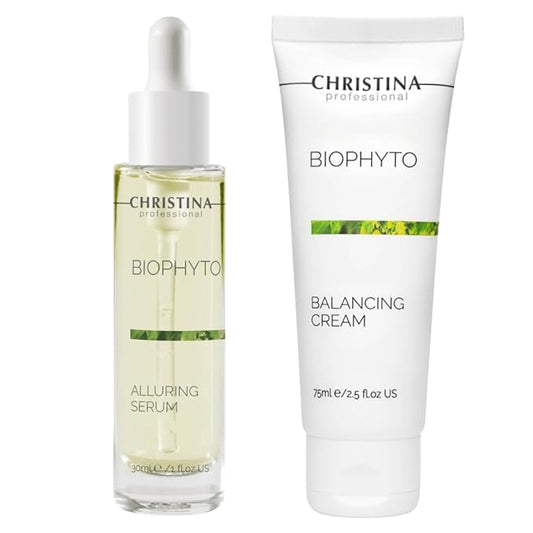 '-CHRISTINA- Bio Phyto Balancing Cream, 75ml and Alluring Serum, 300ml | For All Skin Types