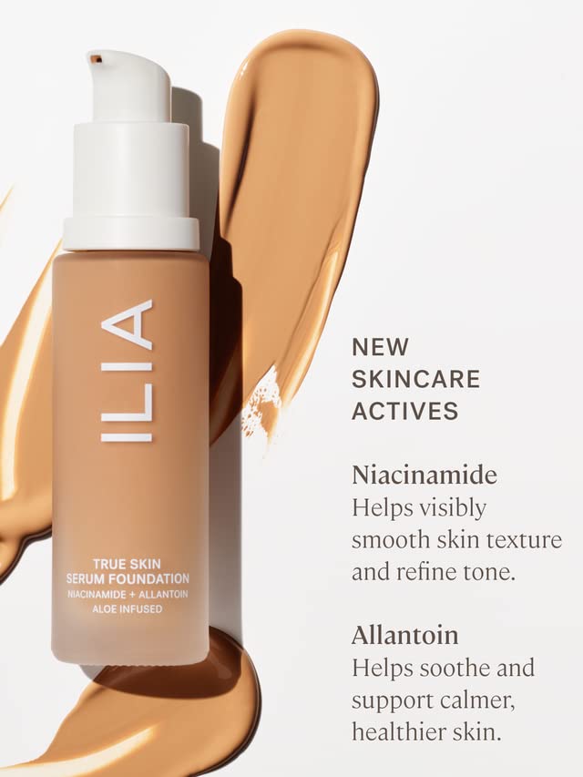 ILIA - True Skin Serum Foundation | Non-comedogenic, Cruelty-Free, Vegan, Weightless Feel, Buildable Coverage, Safe For Sensitive Skin (Bedarra SF8.5)