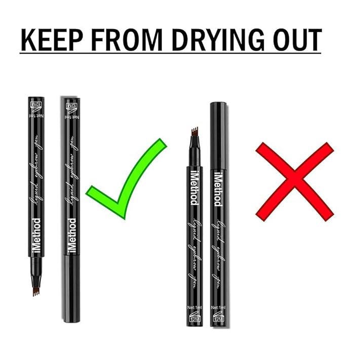 iMethod Eyebrow Pen - iMethod Eyebrow Pencil with a Micro-Fork Tip Applicator Creates Natural Looking Brows Effortlessly and Stays on All Day, Dark Grey