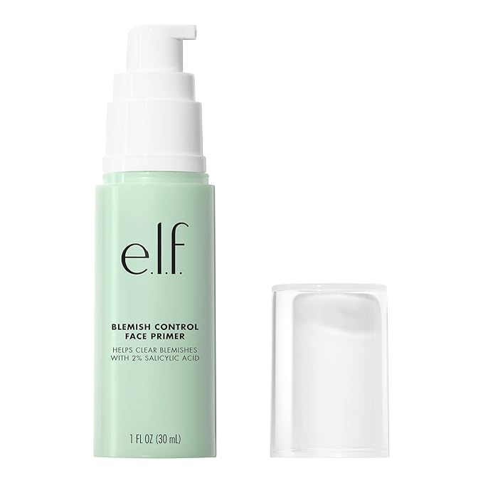 e.l.f. Blemish Control Face Primer, Soothing & Hydrating Makeup Primer For Fighting Blemishes, Grips Makeup To Last, Vegan & Cruelty-free, Large