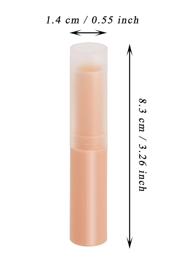 0.14oz Empty Flavored Lip Balm Container Tubes Plastic Homemade Moisturizing Lip Stick with Caps Bulk Fit for Women Adult DIY Making Supplies, 25 Count (Pink)