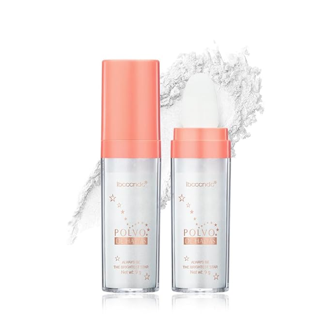 Highlight Polvo De Hadas, Fairy Highlighter Powder, Brightening Whole Body, Natural Three-Dimensional Face Contouring Clavicle Pat Powder, Highlighter Makeup