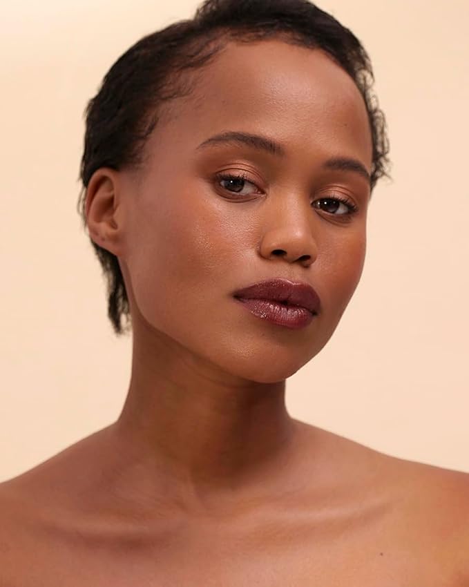 Henné Organics Luxury Lip Tint - Moisturizing, Sheer Natural Color - Nightfall (Dark Red)