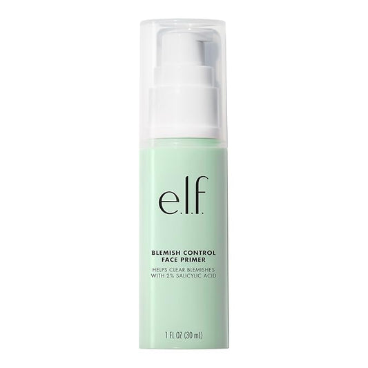 e.l.f. Blemish Control Face Primer, Soothing & Hydrating Makeup Primer For Fighting Blemishes, Grips Makeup To Last, Vegan & Cruelty-free, Large