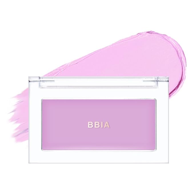 BBIA Ready To Wear Downy Cheek Cream Blush 8 Color - Creamy Blendable & Buildable Blush Dewy Texture & Matte Finish High Pigment Longlasting Lightweight Natural Face Makeup, 0.12oz (04 DOWNY LAVENDER)
