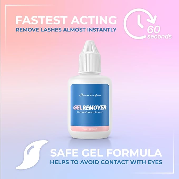 100 Pairs Under Eye Pads & Eyelash Extension Remover Gel | Lint Free Hydrogel Eye Patches for Lash Extensions & Lift | Effective Lash Glue Remover Gel for The Strongest Adhesives