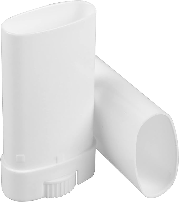 100PCS 15ML White Empty Oval Deodorant Lip Lipstick Balm Tubes Containers for DIY Homemade Crayon Chapstick Holder