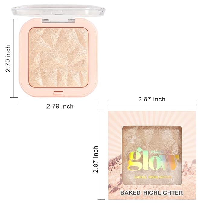 evpct Sun Glow Face Highlighter Makeup Shimmer Glitter Diamond Sparkly Highlighters Makeup Palette Powder for Face Body Cheek Skin iluminadores iluminador de jos maquillaje luminizers E03