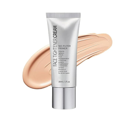 Face Tightener No-Filter Primer,Instant Face Tightener No-Filter Primer,Face Blurring Primer for Face Before Makeup,Skin Tightening Cream for Face for All Skin Types（1PCS)