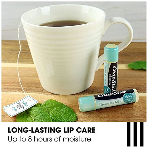 ChapStick 100% Natural Lip Butter Green Tea Mint and Sweet Papaya Lip Balm Tubes Variety Pack - 0.15 Oz Each (Pack of 2)