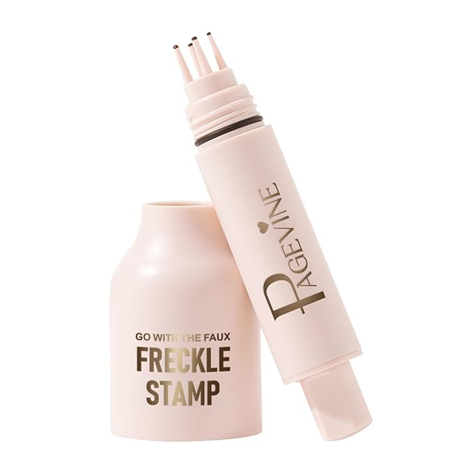 Freckle Stamp Pen, Fake Freckle Stamp Makeup Tool, Faux Freckle Stamp with Quick Dry 5-Point Multi-Prong Soft Tip, Waterproof & Long Lasting Lifelike Sunkissed Face Freckle Makeup (1# Light)
