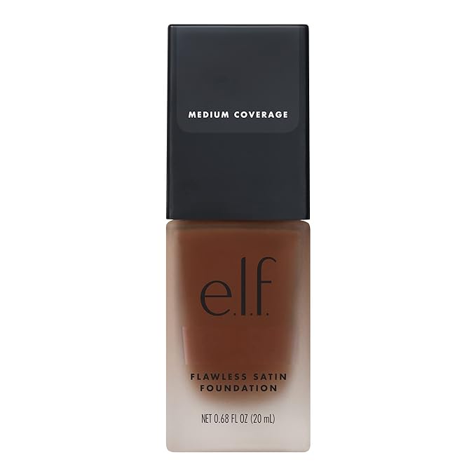e.l.f. Flawless Finish Foundation, Lightweight & Medium Coverage, Semi-Matte Finish, Espresso, 0.68 Fl Oz (20mL)