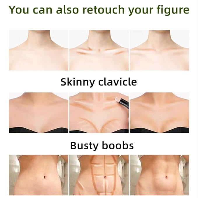 Double head outline pen, fluorescent pen stick, concealer, durable waterproof cosmetic pen, corrective makeup (#1)