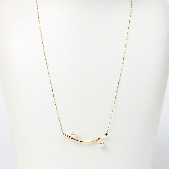 Japanese 4.5-6.0mm Akoya Cultured Pearl Pendant Necklace for Women with 18K Yellow Gold | Stylish Design Excellent Gift | Pearl Necklace