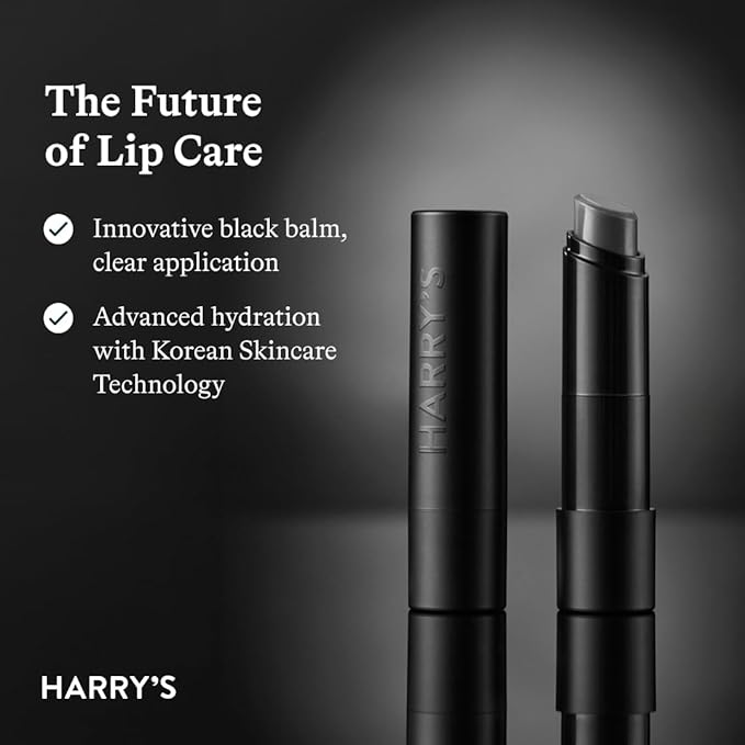 Harry's Black Lip Balm for Men - (5 Pack) Hydrating Men's Lip Balm with Natural Finish - Korean Skincare Technology with Meadowfoam Oil