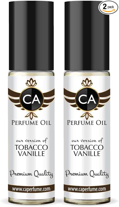 CA Perfume Impression of Tobacco Vanille For Men Fragrance Body Oil Roll-On 0.3 Fl Oz-X2
