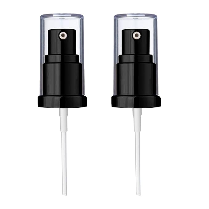 Chris.W 2Pack Foundation Pump Compatible with Maybelline Fit Me Liquid Foundation Makeup (Black+Black)