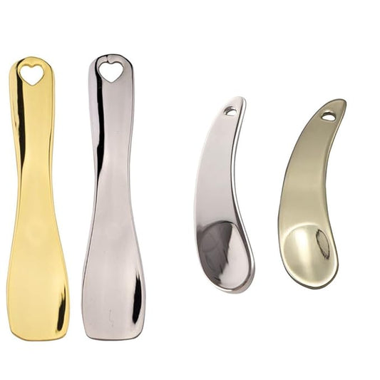 4Pcs Metal Cosmetic Spoon,Reusable Mini Zinc Alloy Facial Cream Cosmetic Spoon Applicator for Beauty Mixing Skincare Cream Lotions Eye Cream