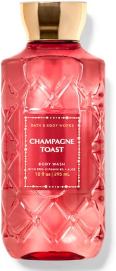 Bath & Body Works - 3 Piece Bundle - Spray - Body Cream - Shower Gel - Full Size and Gift Bag HELLO GORGEOUS (Champagne Toast)