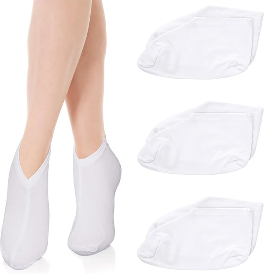 3 Pairs Moisturizing Socks Overnight Cotton Lotion Foot Cover Mask Moisture Enhancing Socks Absorbing Spa Feet Sleeve for Dry Care Cosmetic Women Men Beauty Pedicure