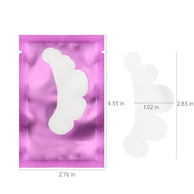 100 Pair Cloud Shape Eye Under Gel Pads Eyelash Extensions Patches,Lash Extension Lint Free Under Hydrogel Eye Mask Pads Beauty Tools (Purple)