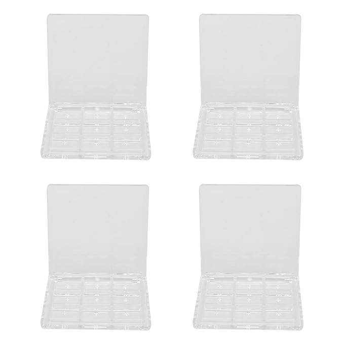 Empty Eyeshadow Palette Eyeshadow Makeup Palette Lipstick Container Makeup Empty Case for Blush Lipstick, 4Pcs 36 Grids