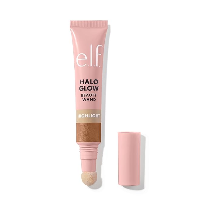 e.l.f. Halo Glow Highlight Beauty Wand, Liquid Highlighter Wand For Luminous, Glowing Skin, Buildable Formula, Vegan & Cruelty-free, Liquid Gold