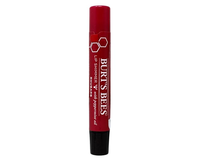 Burt's Bees Lip Shimmer, Rhubarb 0.09 oz (Pack of 3)