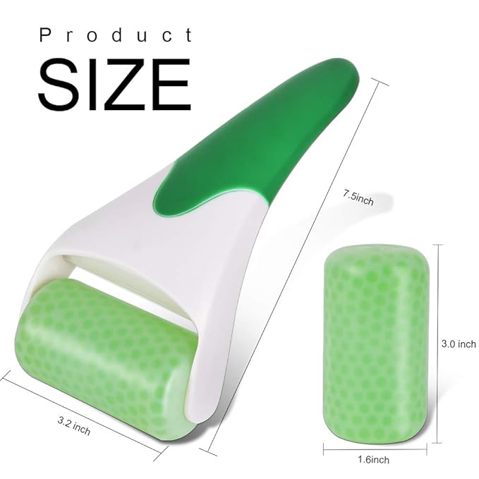 Teenitor Green Ice Roller for Facial Skin Care, Ice Massager Cooling Facial Roller Soothe and Depuff Beauty Tools Cold face Roller